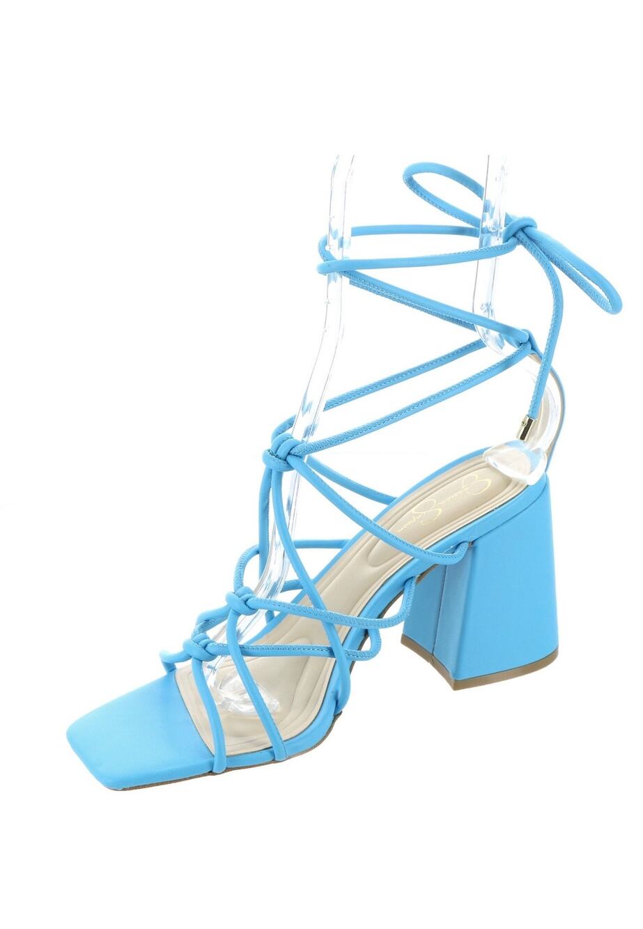 NWOB Jessica Simpson Turquoise Block Heel Sandals Sz 9 Strappy Party Resort